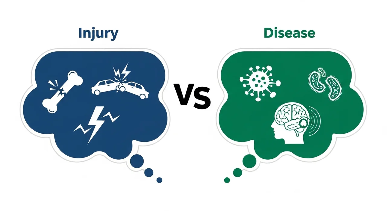 자주 혼동되는 개념: 상해후유장해 vs. 질병후유장해