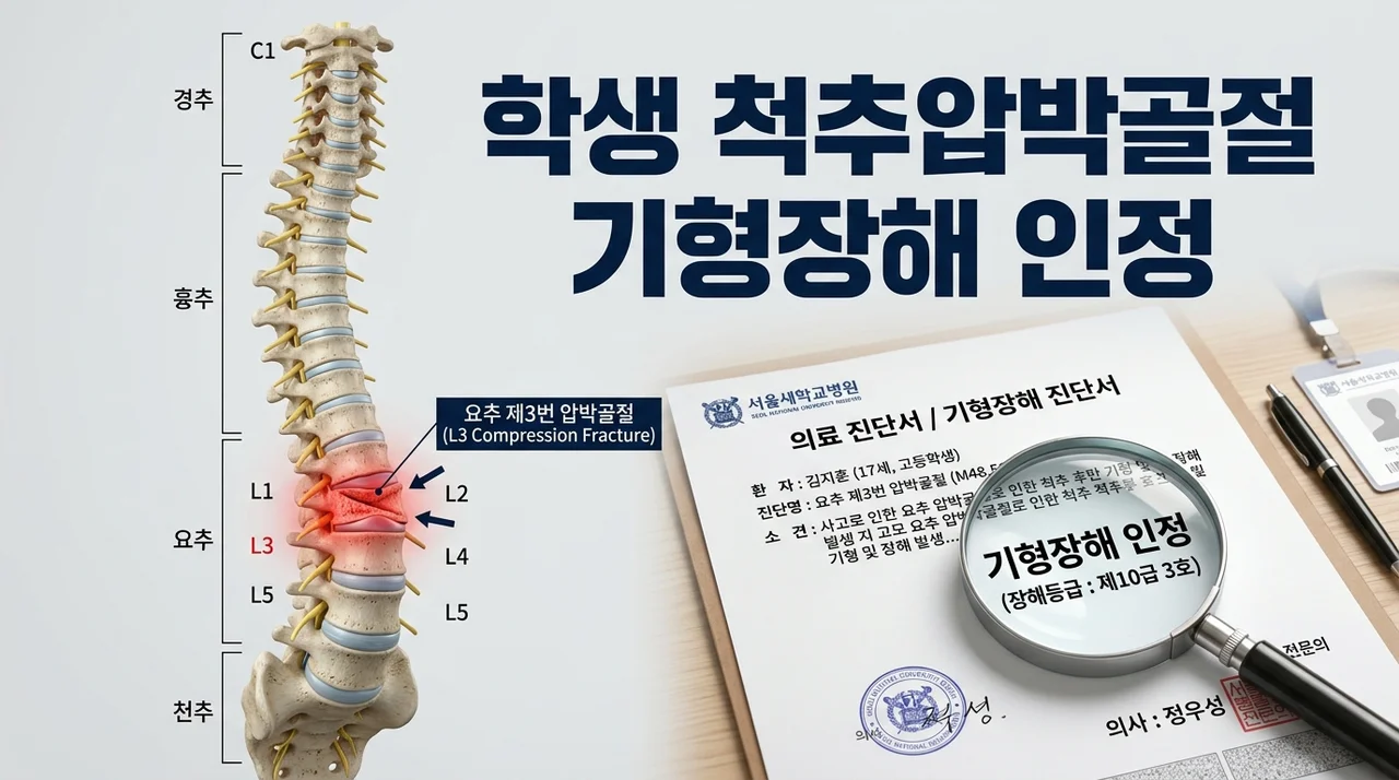 학생 척추압박골절 기형장해 인정 가능성 및 후유장해 보험금 가이드